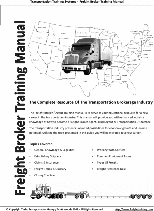 Product picture Freight Broker Training Manual